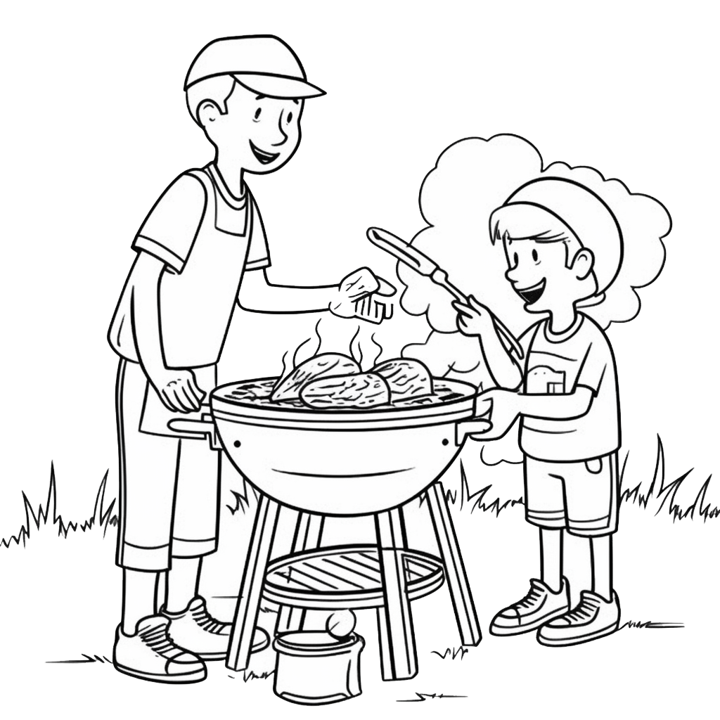 Barbecue coloring pages – Coloring corner