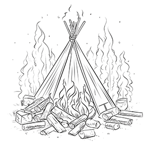 Bonfire coloring pages – Coloring corner