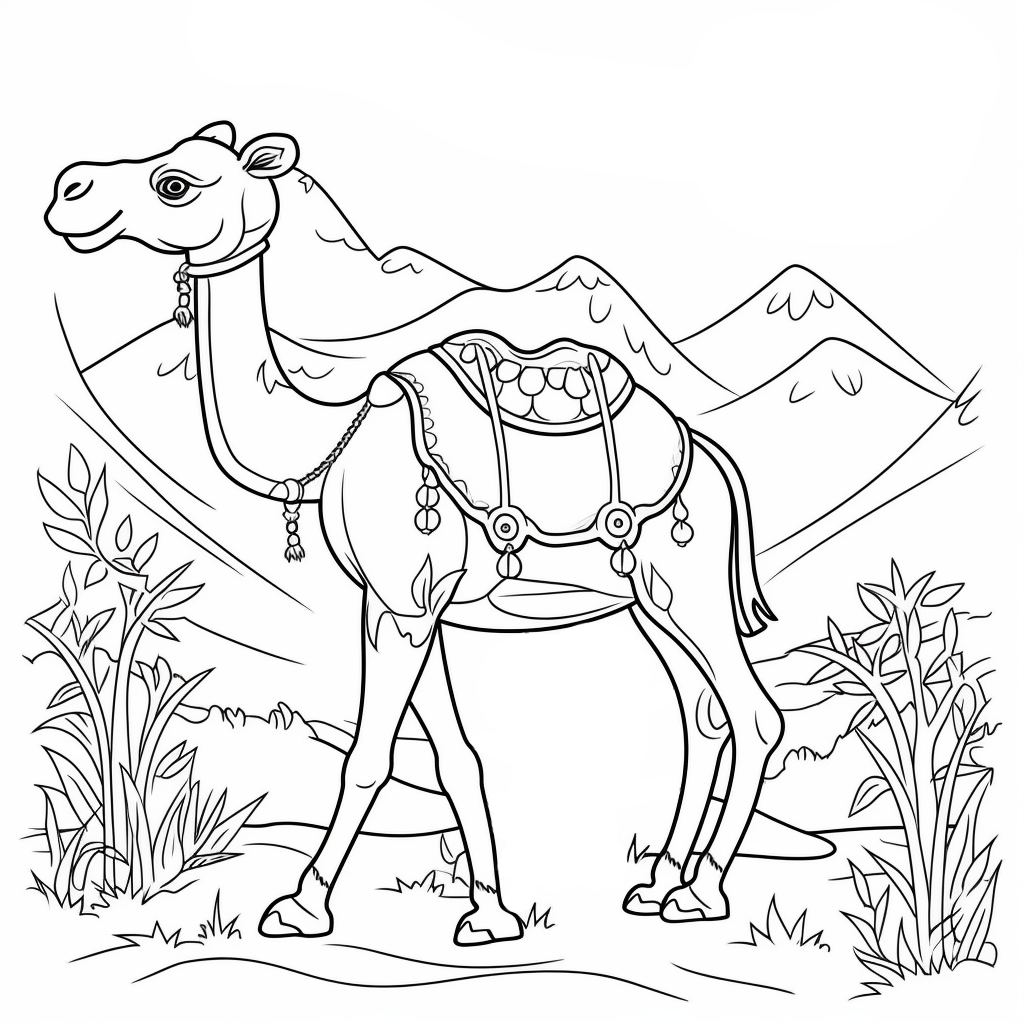 Camel Coloring Pages – Coloring corner