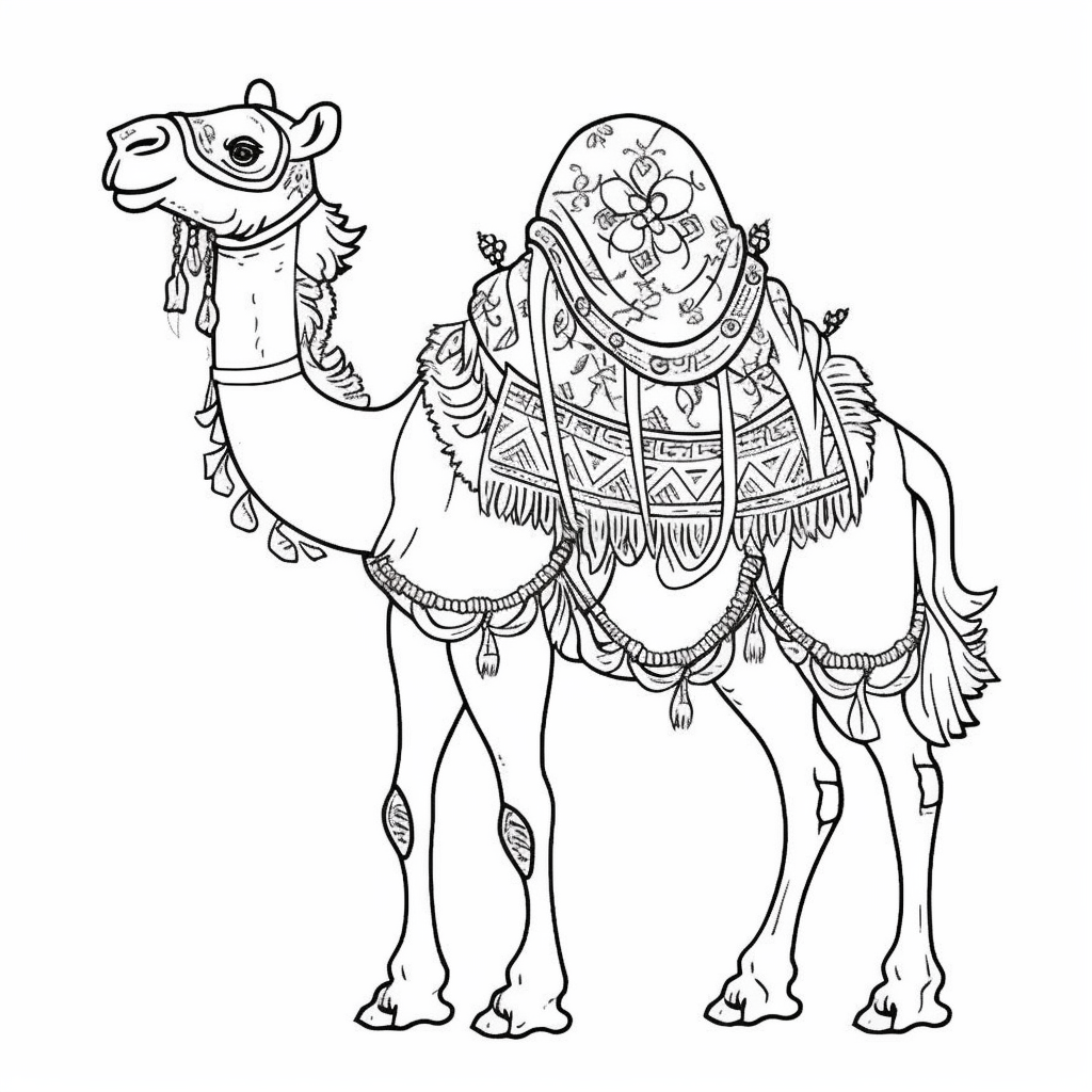 Camel Coloring Pages - Coloring corner
