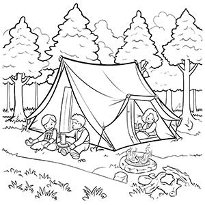 Camping Coloring Pages – Coloring Corner