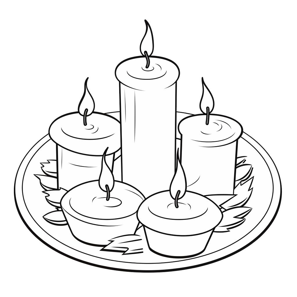 Candle coloring page