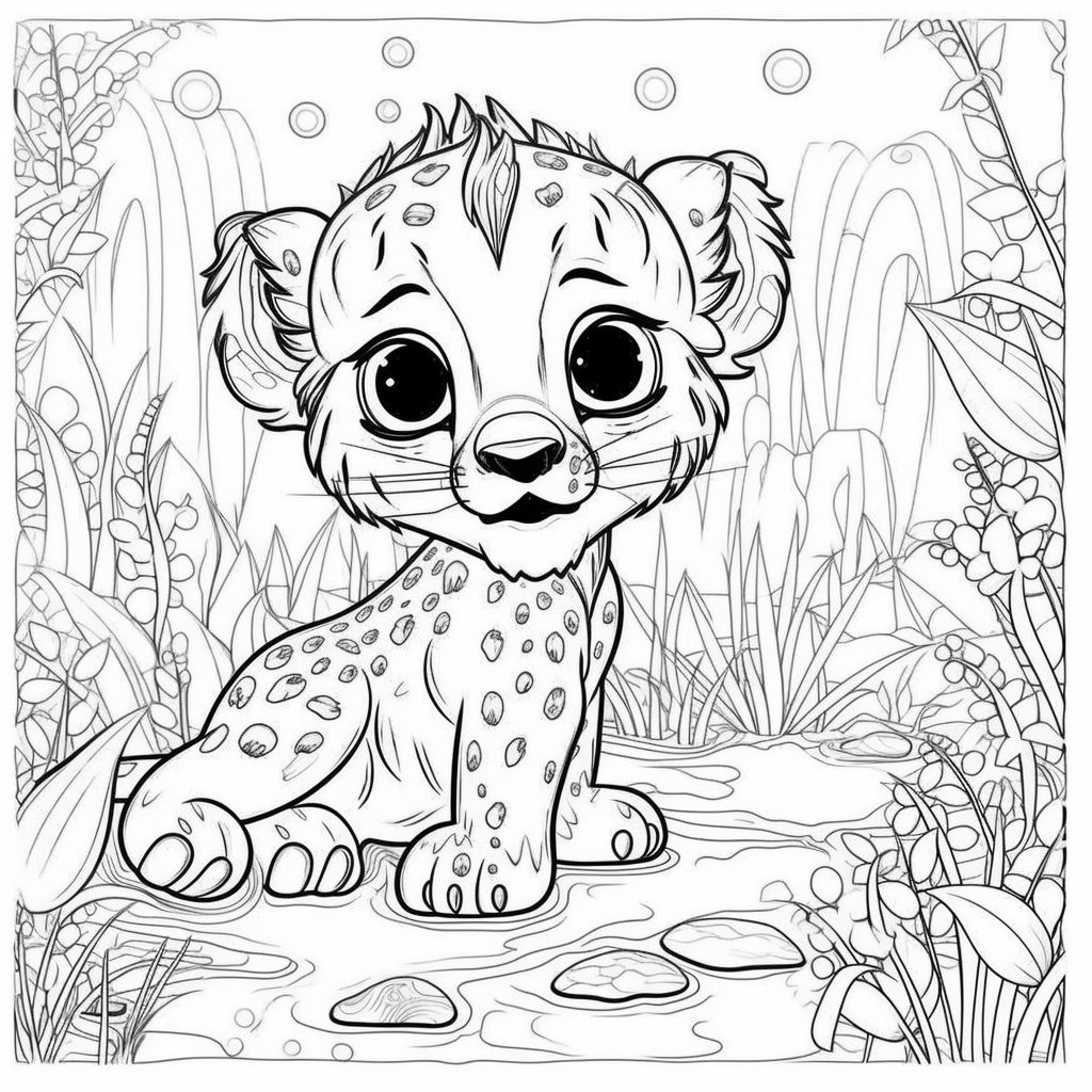 Cheetah coloring pages
