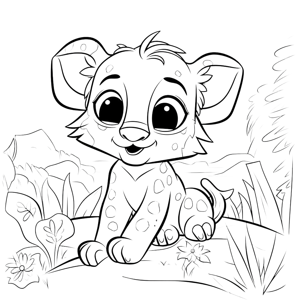 Cheetah coloring pages