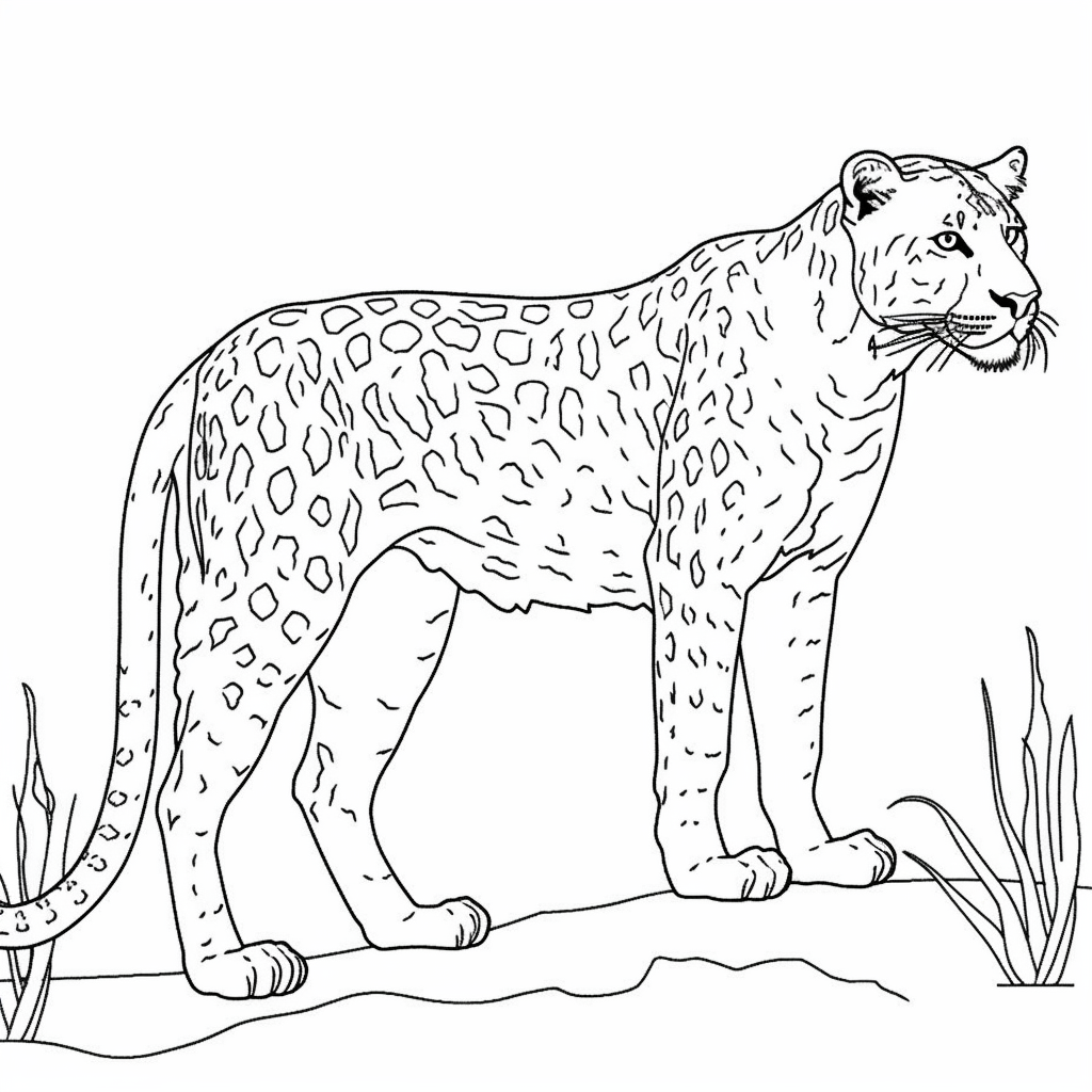 Cheetah coloring pages