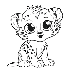 Cheetah Coloring Pages – Coloring corner