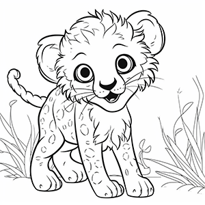 Cheetah Coloring Pages – Coloring corner