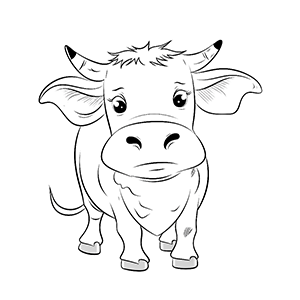 Cow Coloring Pages – Coloring corner