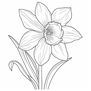 Daffodil coloring pages – Coloring corner