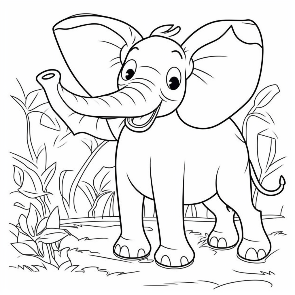 Free Elephant coloring pages – Coloring corner