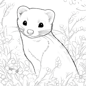 Ferret Coloring Pages – Coloring corner