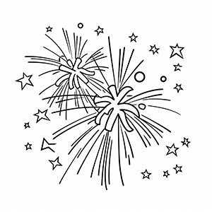 Free Fireworks coloring pages – Coloring corner