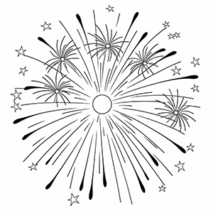 Free Fireworks coloring pages – Coloring corner