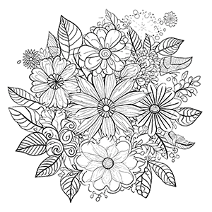 Flower pattern coloring pages – Coloring corner