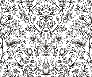 Intricate Flower Pattern of Detail