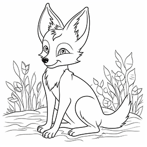 Free Fox Coloring Pages– Coloring corner