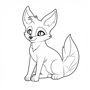 Free Fox Coloring Pages– Coloring corner