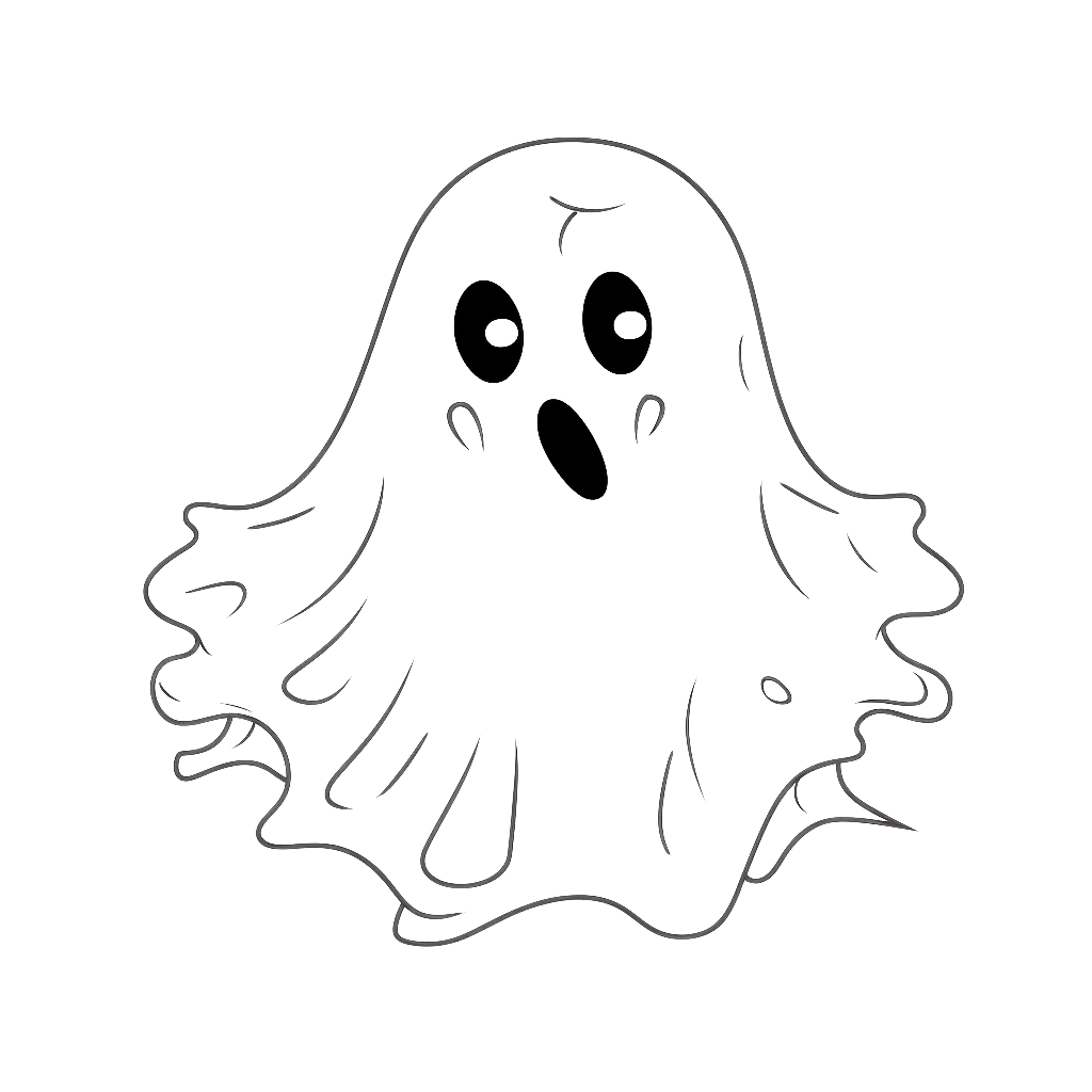 Ghost coloring pages