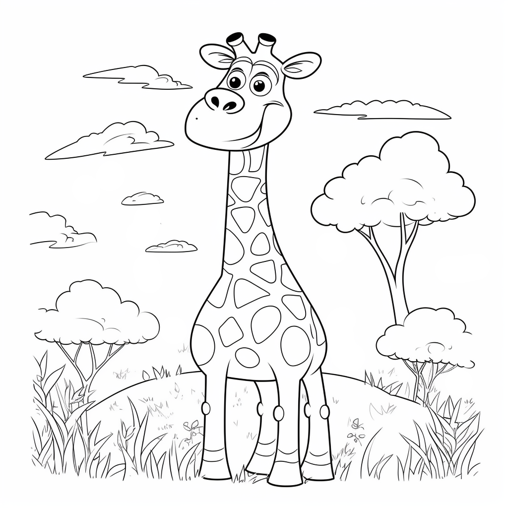 Giraffe coloring pages