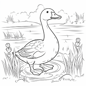 Goose Coloring Pages – Coloring corner