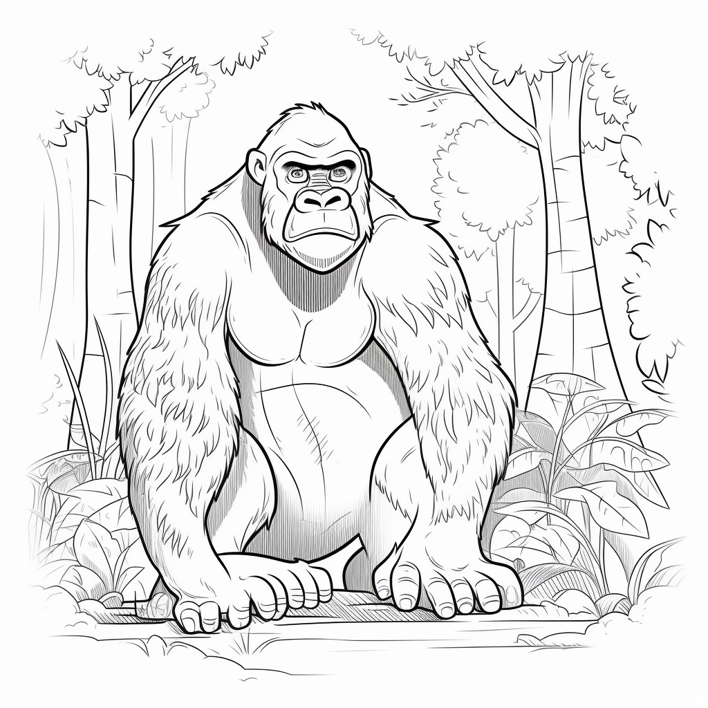 Gorilla Coloring Pages