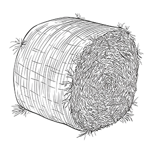 Free Hay bale coloring pages – Coloring corner