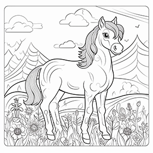 Horse Coloring Pages – Coloring corner