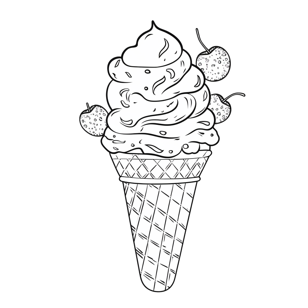 Ice cream coloring pages