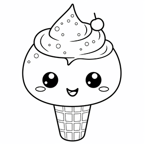 Free Ice cream coloring pages – Coloring corner