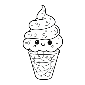 Free Ice cream coloring pages – Coloring corner