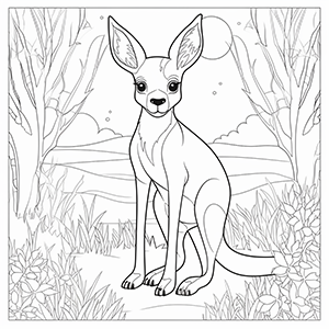 Kangaroo coloring pages – Coloring corner