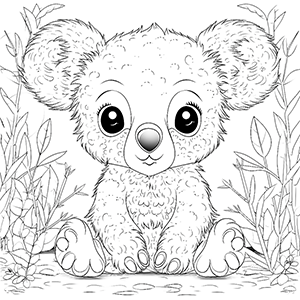 coloring pages koala man