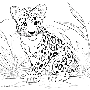 Leopard coloring pages – Coloring corner