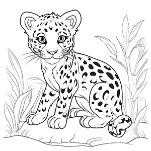 Leopard coloring pages – Coloring corner