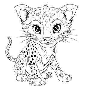 Leopard coloring pages - Coloring corner