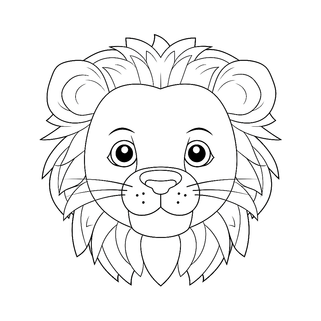 Lion coloring pages – Coloring corner