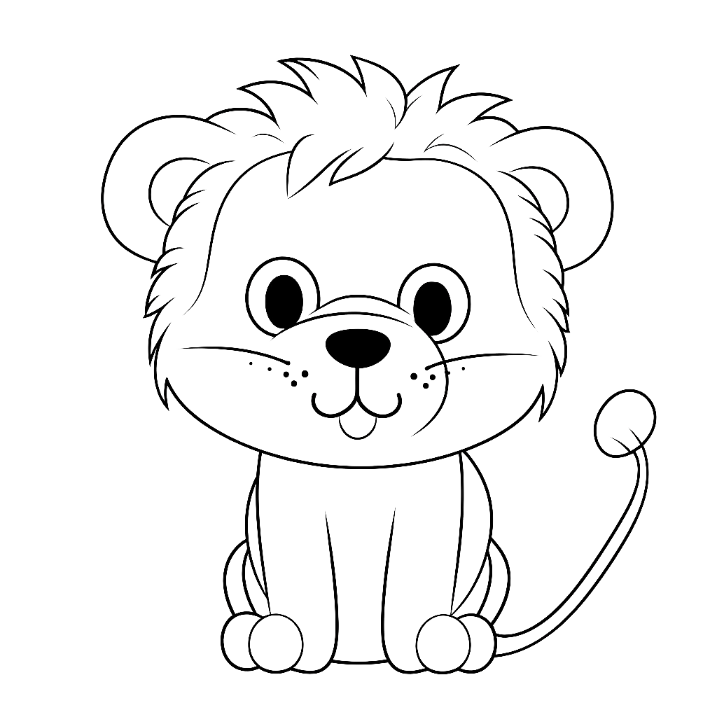 Lion coloring pages – Coloring corner