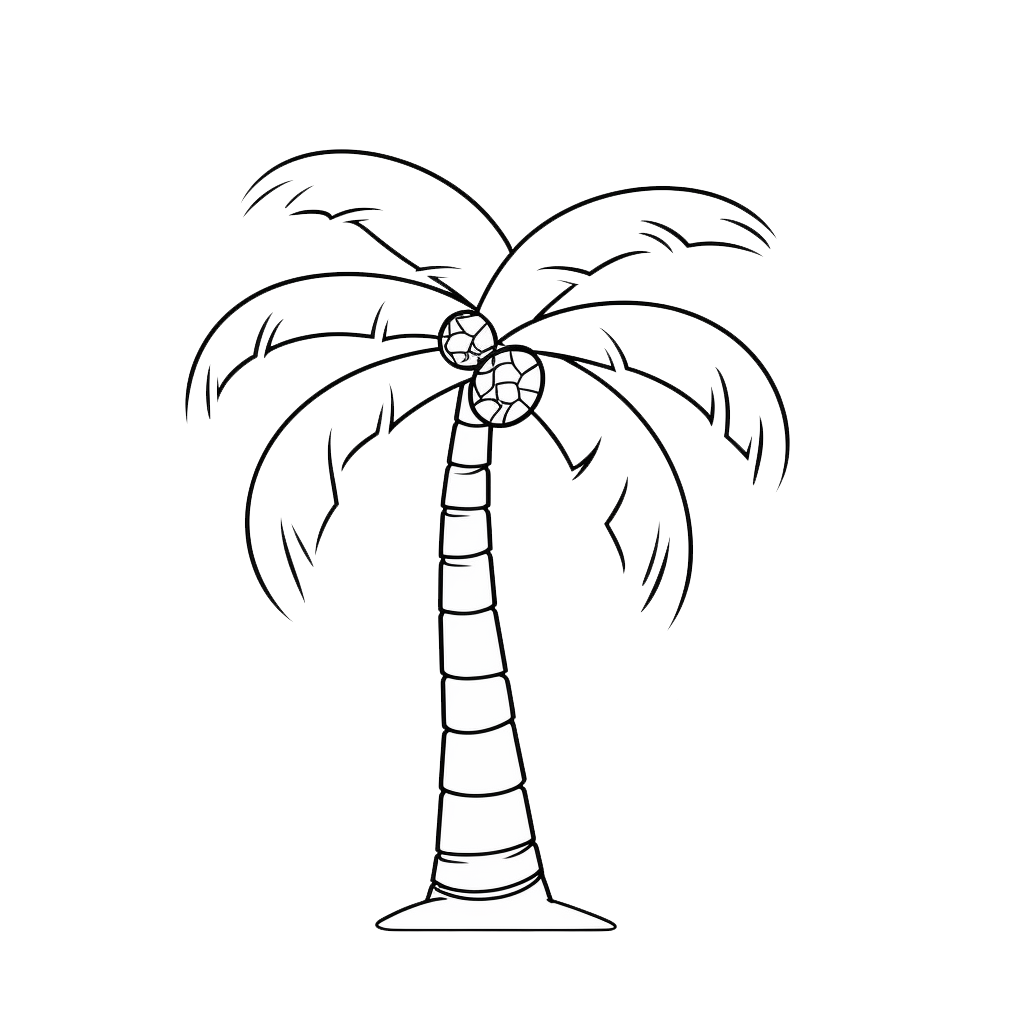 Palm tree coloring pages