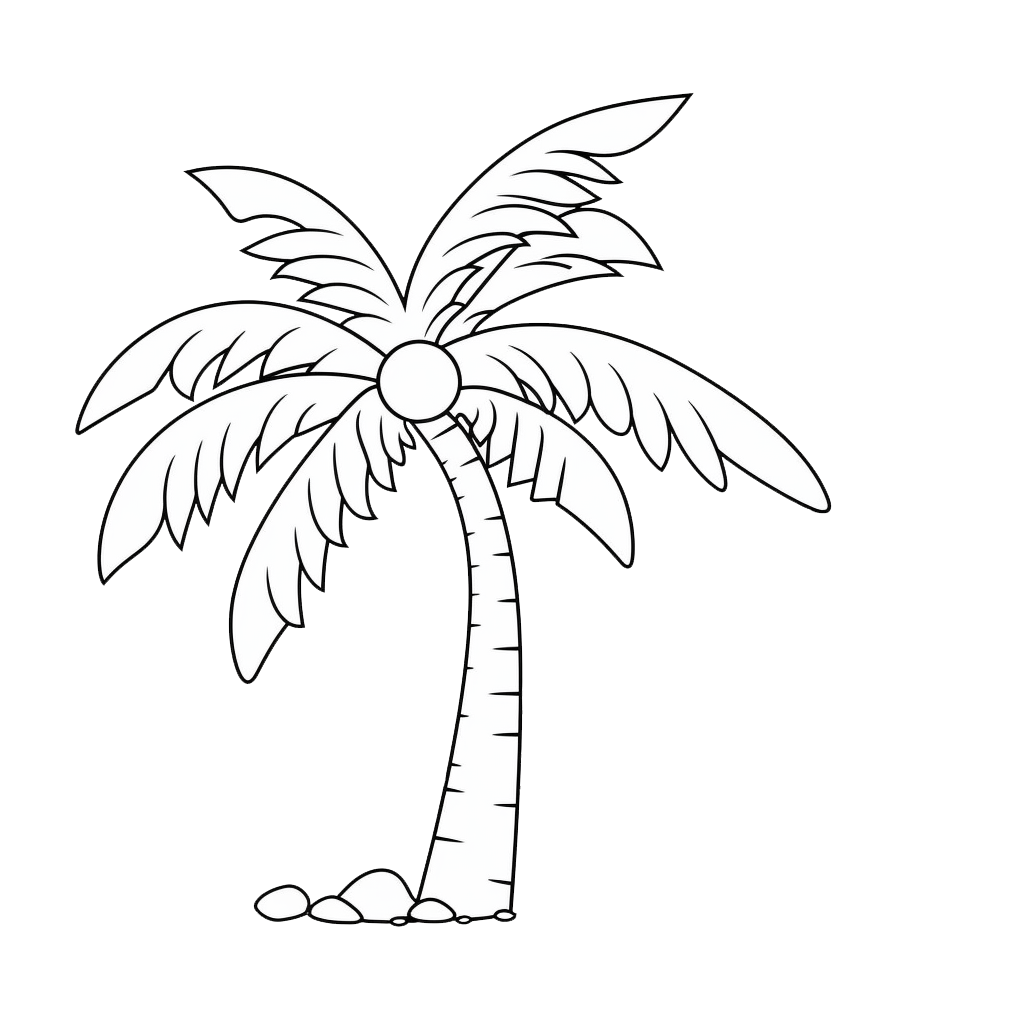 Palm tree coloring pages – Coloring corner