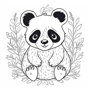 Panda coloring pages - Coloring corner