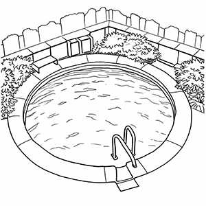 Free Pool coloring pages – Coloring corner