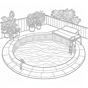 Pool coloring pages – Coloring corner