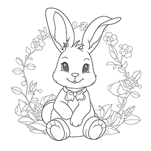 Rabbit coloring pages – Coloring corner