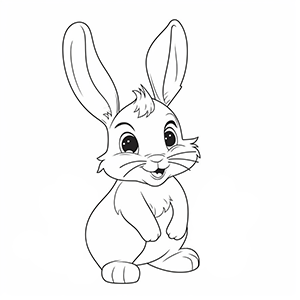 Rabbit coloring pages – Coloring corner