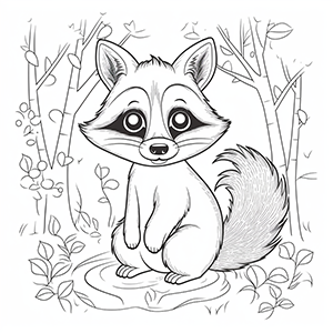 Raccoon Coloring Pages – Coloring corner