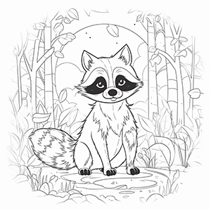 Raccoon Coloring Pages – Coloring corner