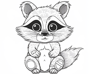 Raccoon Coloring Pages – Coloring corner
