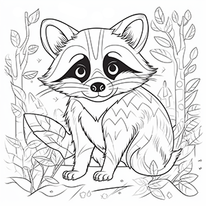 Raccoon Coloring Pages – Coloring corner