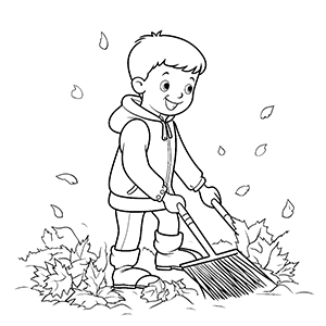 Free Rake Coloring Pages – Coloring Corner