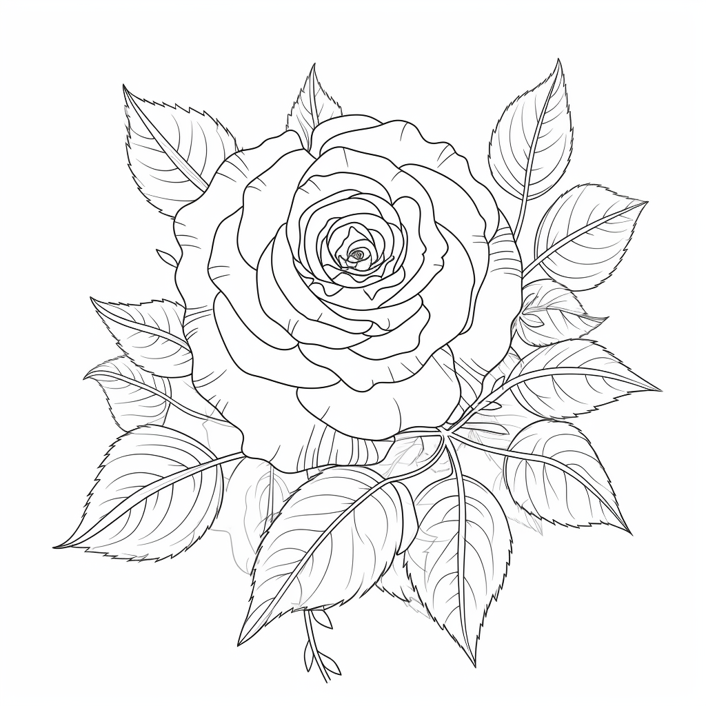 Rose 1 - Coloring corner